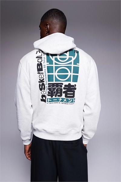 Толстовка с принтом на спине артикул 148927053