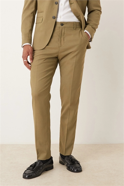 Брюки из смешанной шерсти с зауженным кроем артикул 147380425