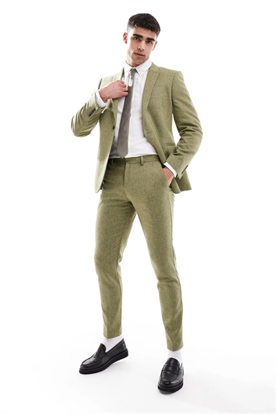 Узкие брюки из смешанной шерсти артикул 141817741