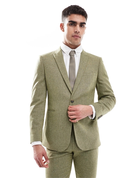 Приталенный пиджак из смешанной шерсти артикул 141817740