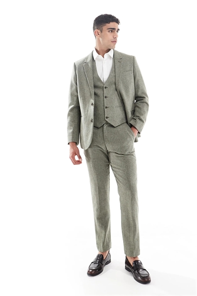 Брюки для костюма приталенного кроя с высоким содержанием шерсти артикул 140702459