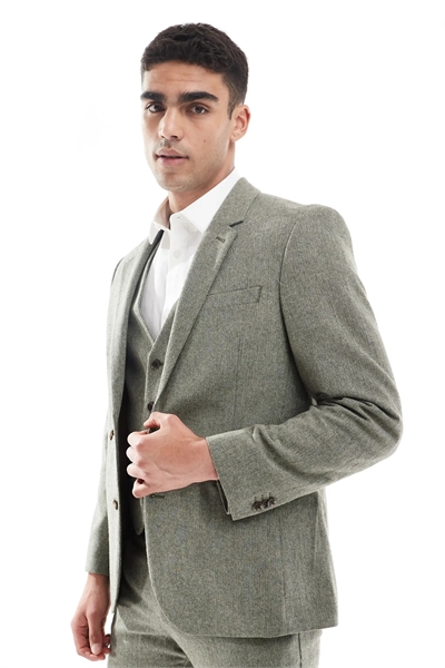 Пиджак облегающего кроя с высоким содержанием шерсти артикул 140702458