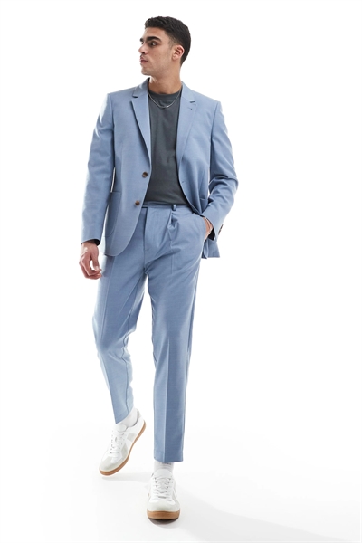 Брюки конического кроя из смесовой ткани артикул 139431141