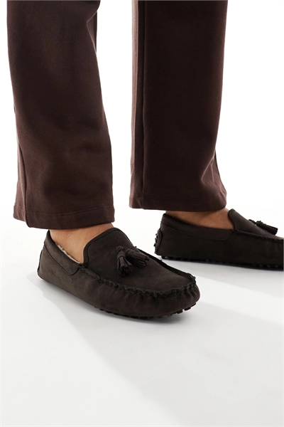 Мокасины с меховой подкладкой и рюшами артикул 148072565