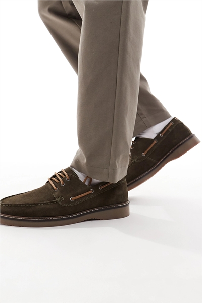 Мужские замшевые ботинки-лодочки Thomas Crick «Triggs» на шнурках артикул 141506250