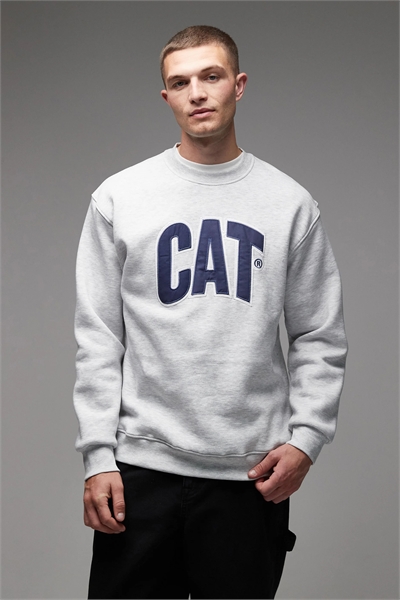 Свитшот свободного кроя с вышитым логотипом, плотность ткани 300 г/м² артикул 150178271