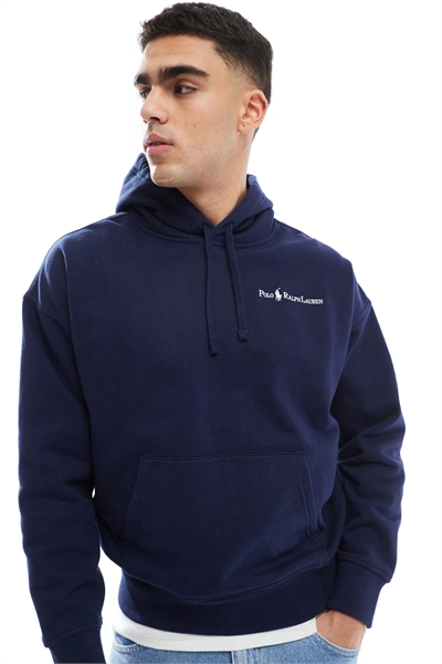 Худи с капюшоном из плотного флиса с логотипом Script Player, свободного кроя артикул 140859011