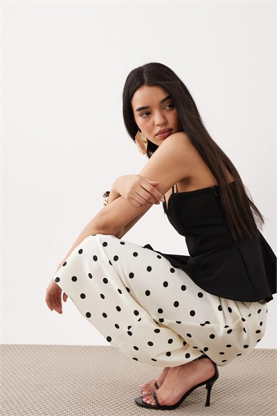 Топ с завязками спереди из крепа с двойными бретелями артикул 156132461