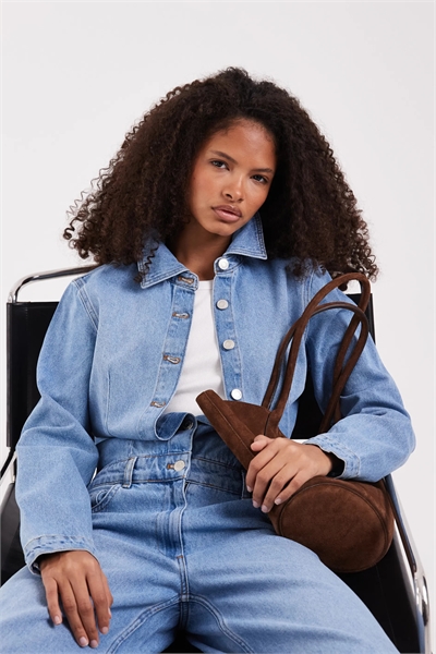 Комбинезон прямого кроя из денима артикул 155596415