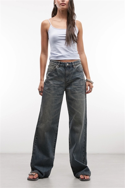 Джинсы свободного кроя со средней посадкой 95 артикул 153151210
