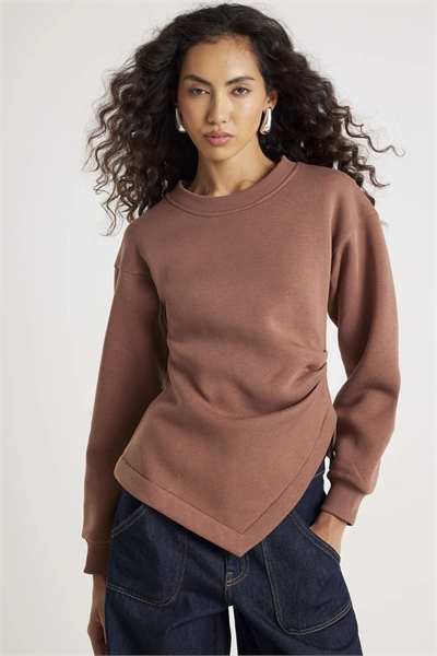 Свитшот с длинными рукавами и драпировкой артикул 152717355