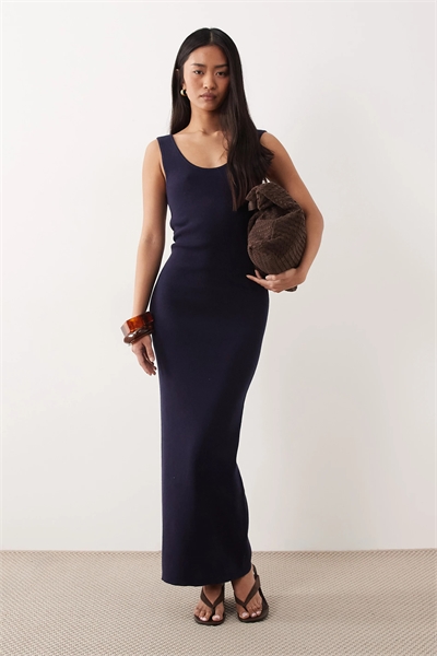 Платье с вырезом на спине из смесовой ткани с хлопком артикул 153247609