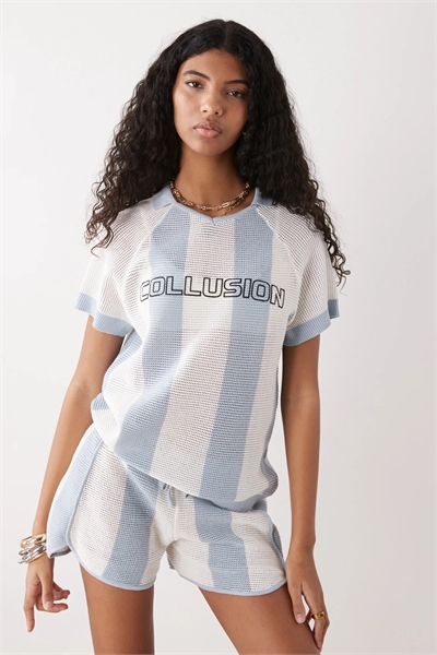 Трикотажный топ с текстурным узором артикул 153049890