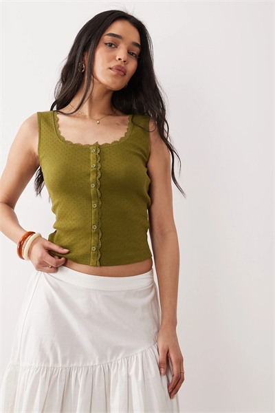 Жилет с пуговицами из ткани «пуантель» и кружевной отделкой артикул 152384460