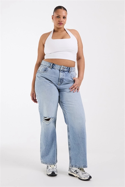 ASOS DESIGN — джинсы «dad jeans» с широкими брючинами для полных артикул 154748598