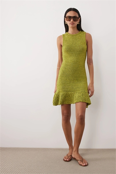 Платье из ленточной пряжи с оборками по низу артикул 153648308