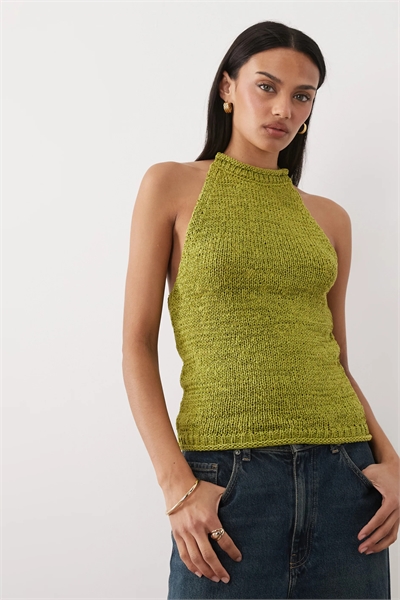 Топ-халтер из ленточной пряжи артикул 153573707