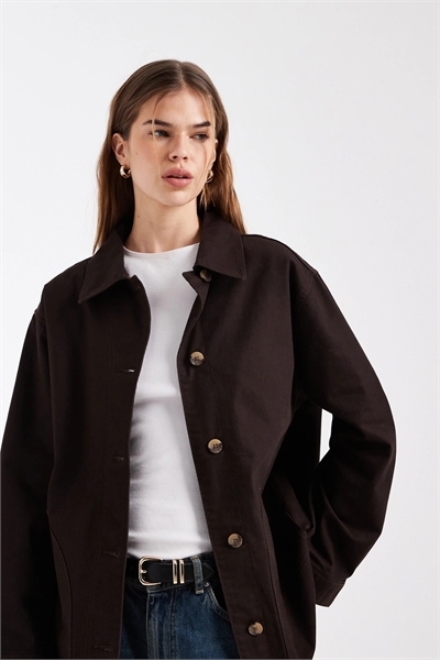 Харрингтон-куртка из хлопка свободного кроя артикул 151340407