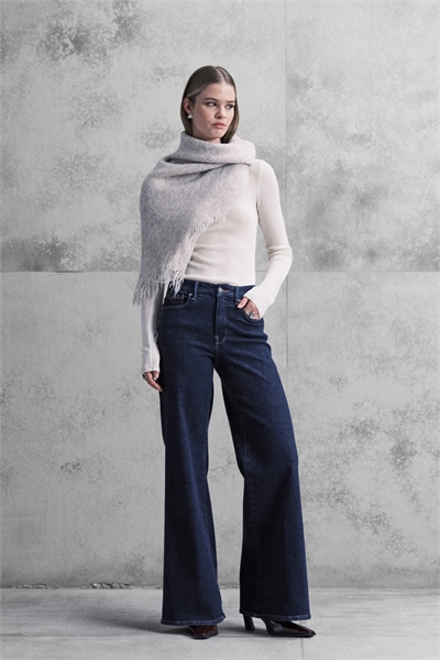 Джинсы-палаццо с зауженной талией артикул 149728665