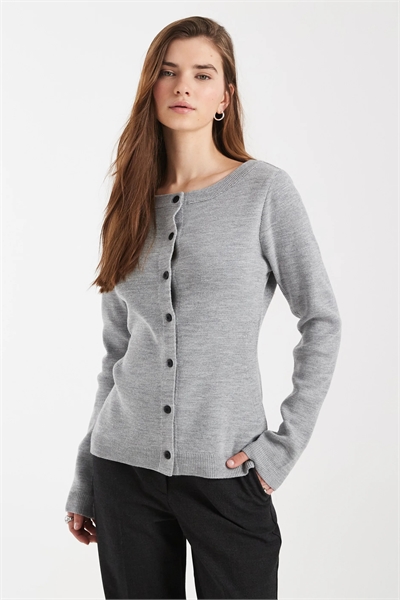 Вязаный кардиган с затянутой горловиной-лодочкой артикул 155158875