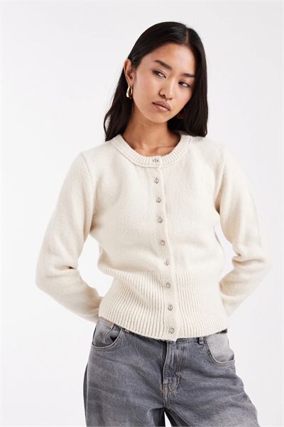 Пушистый вязаный кардиган с облегающим кроем артикул 151785152