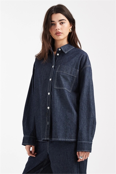 Топ из джинсовой ткани с застежкой-кнопкой co-ord артикул 153367973