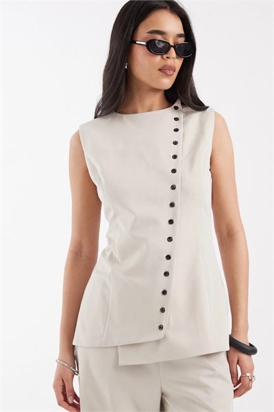 Асимметричный жилет с зауженной талией co-ord артикул 153148917