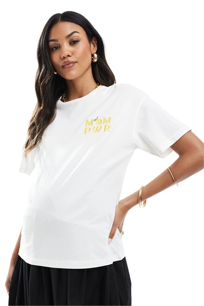 Футболка для беременных Mamalicious с лимонным принтом артикул 141271793