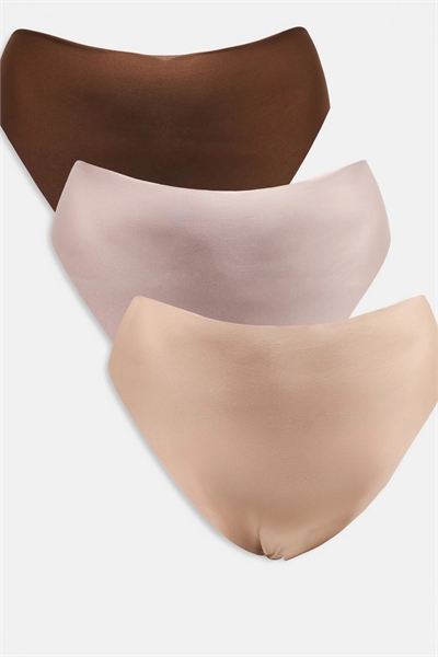 ASOS DESIGN Curve, 3 пары трусиков-бразилиан без отпечатков на белье артикул 142351022