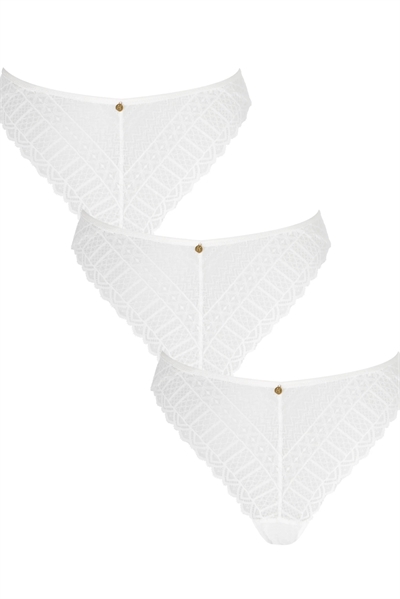 Набор из 3-х кружевных трусиков с высоким вырезом артикул 154191599