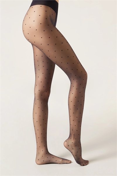 Прозрачные колготки в горошек артикул 153375011