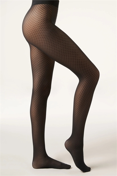 Колготки с ромбовидным узором артикул 153374655