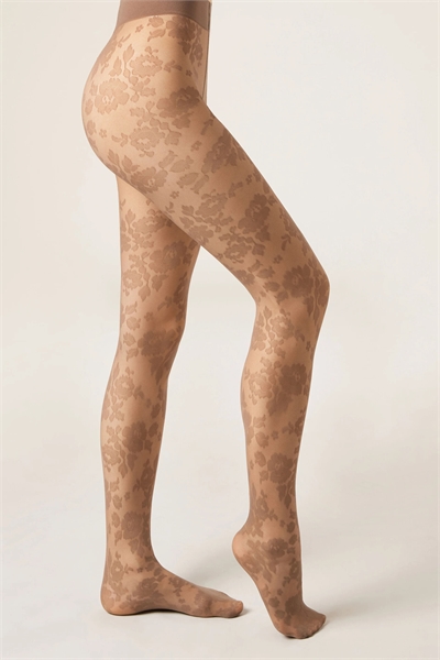 Прозрачные колготки с цветочным принтом артикул 155613589