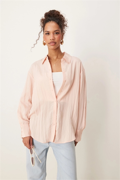 Рубашка с эффектом гофрированной ткани артикул 141662728