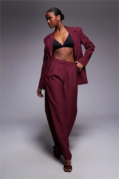 Брюки с широкими брючинами, разрезом по низу и эксклюзивными складками, выполненными по индивидуальному заказу co-ord артикул 149633498