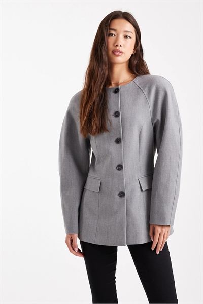 Блейзер-кокон с высокой линией талии артикул 150601587