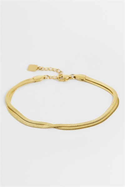 Браслет ASOS DESIGN Curve из нержавеющей стали с многорядной змеиной цепочкой, водонепроницаемый артикул 155446144