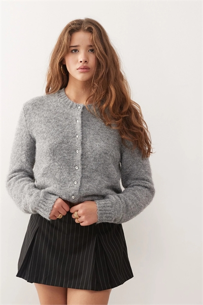Кардиган с пуговицами из стразов, изготовленный из смешанной шерсти артикул 153022662