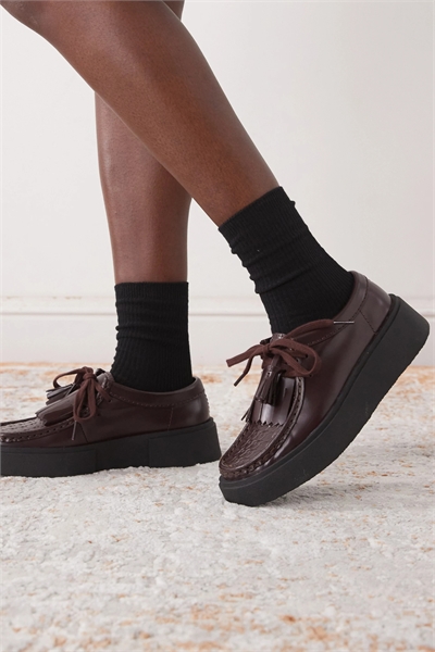 Кожаные туфли Torview с кисточками и узором «елочка» артикул 148662231