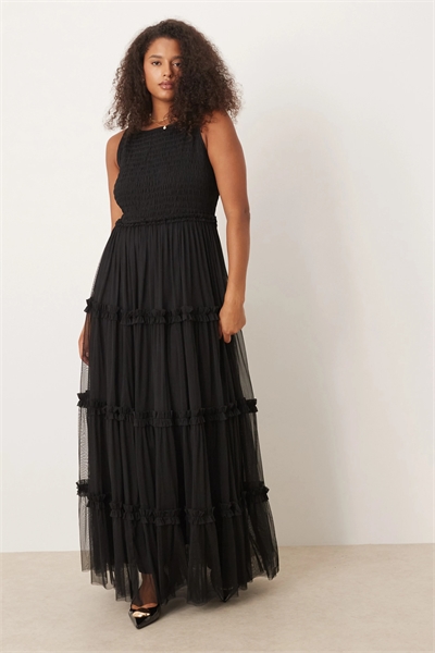 Макси-платье с рюшами артикул 151633180