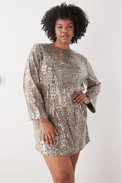 Мини-платье с открытой спиной и пайетками артикул 151744556