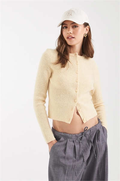 Микро-кардиган с круглым вырезом артикул 142091019