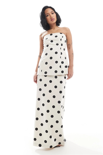 Эксклюзивная юбка макси из смешанного льна co-ord артикул 140593250