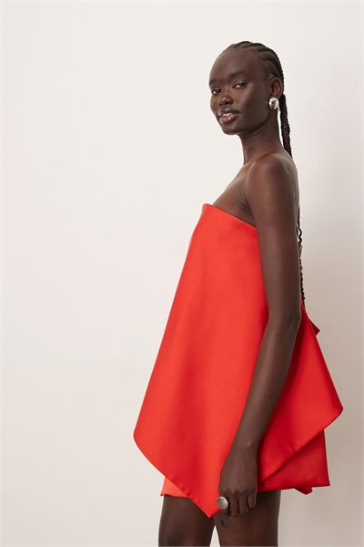 Мини-платье с обрезанным верхом и квадратным вырезом артикул 148917511