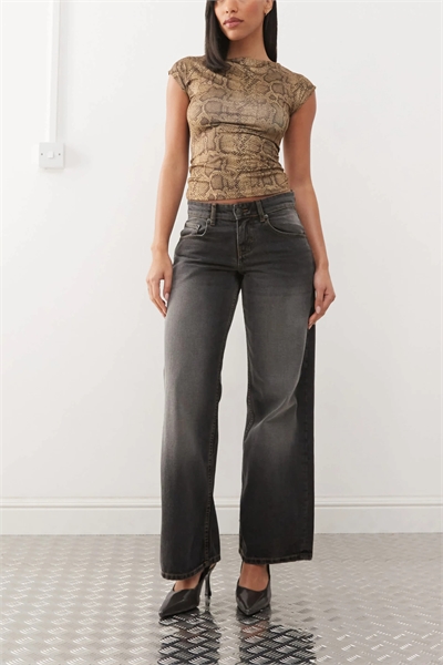 Джинсы с низкой посадкой и параллельным кроем артикул 141069386