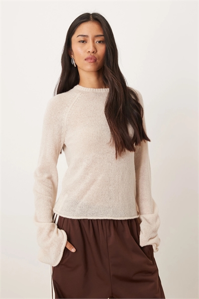 Свитер из легкого трикотажа с отворотом по краю от Kaleo артикул 154051902