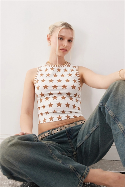 Майка с принтом в виде звёзд от Haleen артикул 143373989