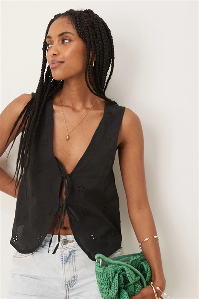 Топ с вышивкой в цветочном стиле и завязкой на талии от kayve артикул 148028292