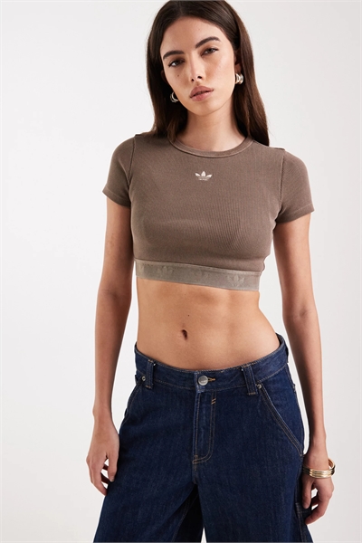 Футболка с ребристым принтом «Essentials», выстиранная артикул 155777933