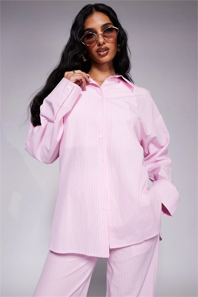 Эксклюзивная рубашка свободного кроя из смесовой хлопковой ткани с пуговицами co-ord артикул 140075366